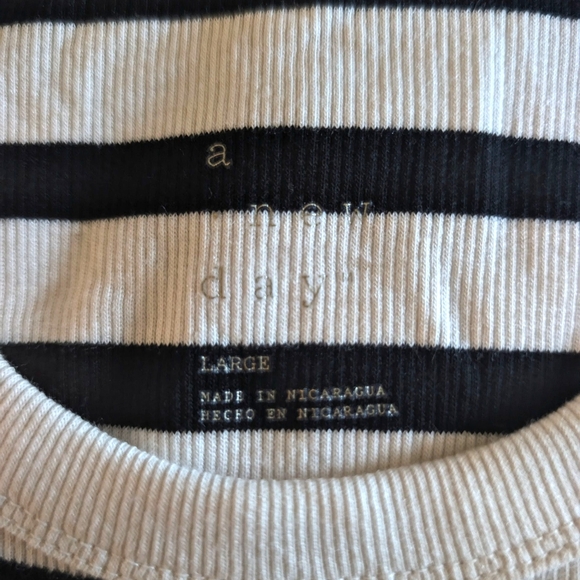 Striped Black and White Women's Tank Top - Picture 5 of 5